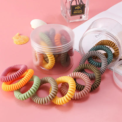 Simple Style Solid Color Plastic Resin Handmade Hair Tie 1 Set