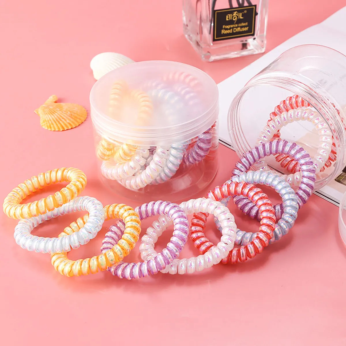 Simple Style Solid Color Plastic Resin Handmade Hair Tie 1 Set