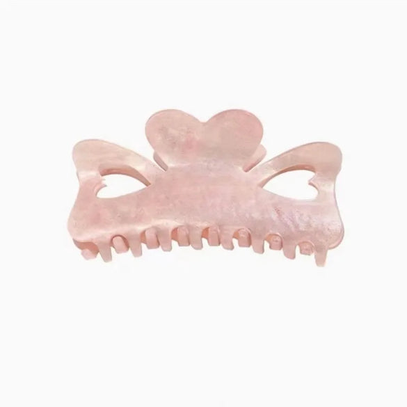 Simple Style Solid Color Plastic Resin Hollow Out Hair Claws