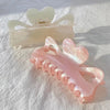 Simple Style Solid Color Plastic Resin Hollow Out Hair Claws