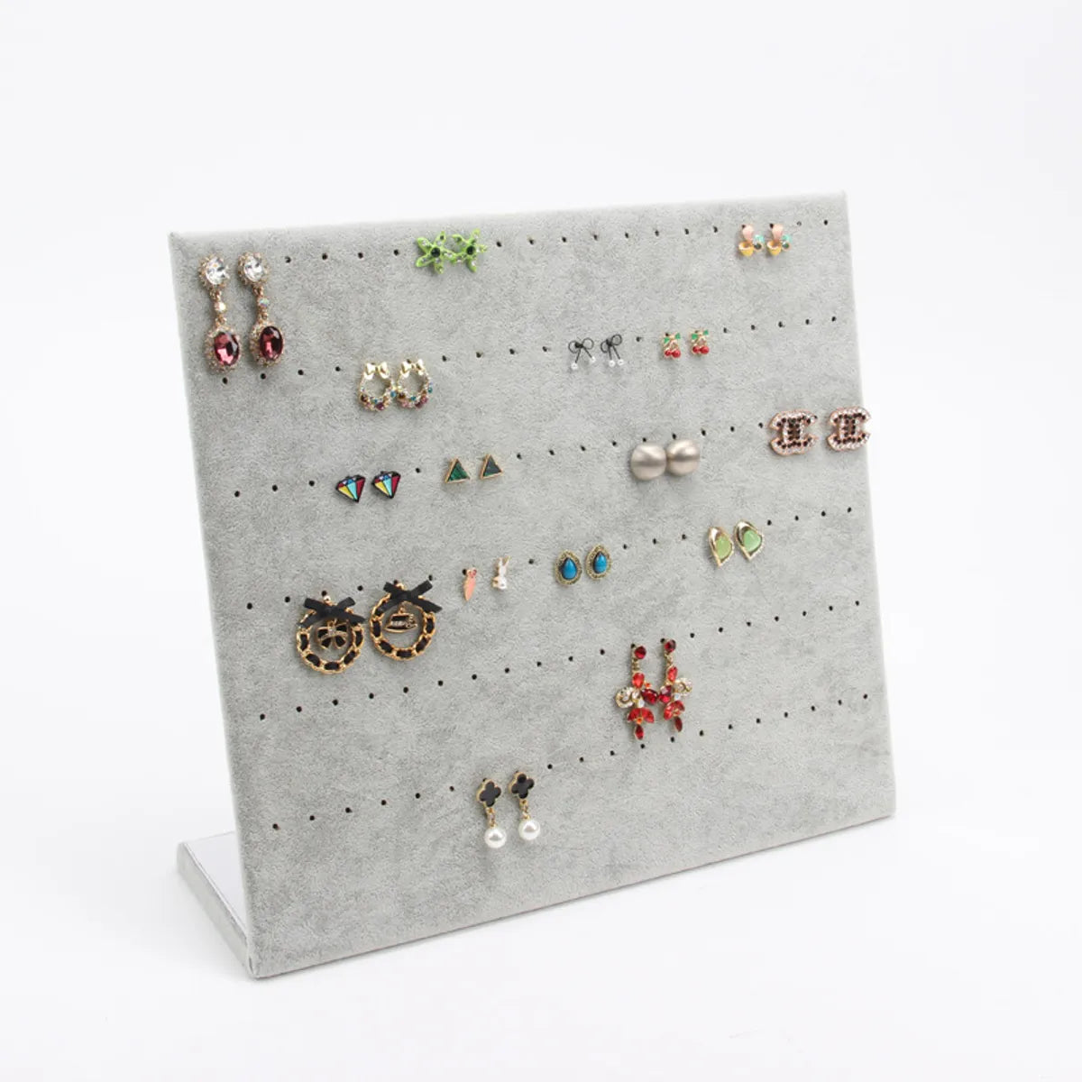 Simple Style Solid Color Plate Hollow Out Jewelry Rack