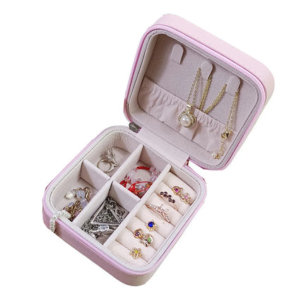 Simple Style Solid Color Pu Leather Jewelry Boxes 1 Piece