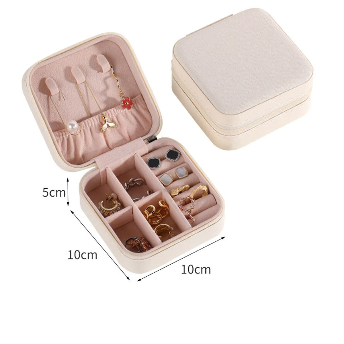 Simple Style Solid Color Pu Leather Jewelry Boxes 1 Piece