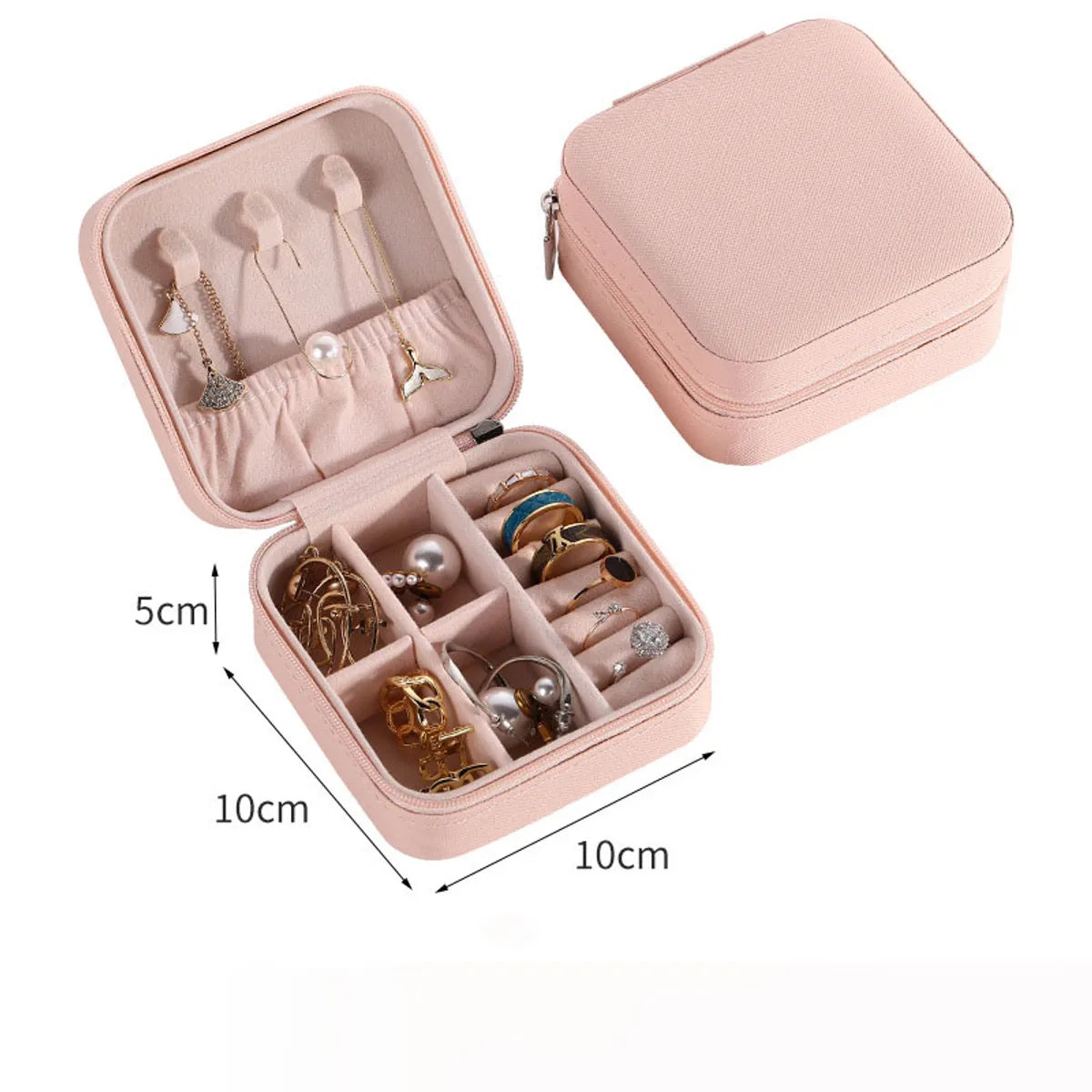 Simple Style Solid Color Pu Leather Jewelry Boxes 1 Piece