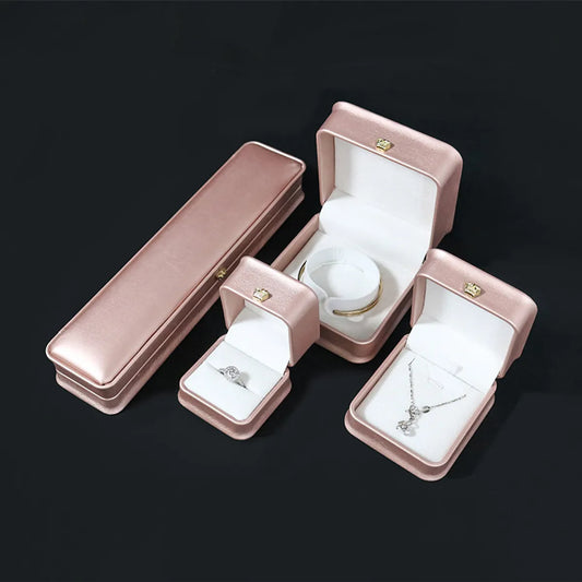 Simple Style Solid Color Pu Leather Jewelry Boxes 1 Piece