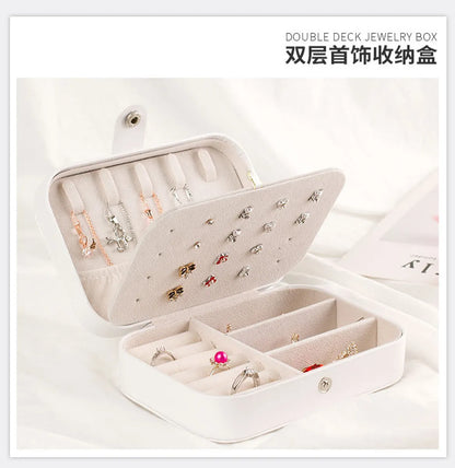 Simple Style Solid Color Pu Leather Jewelry Boxes