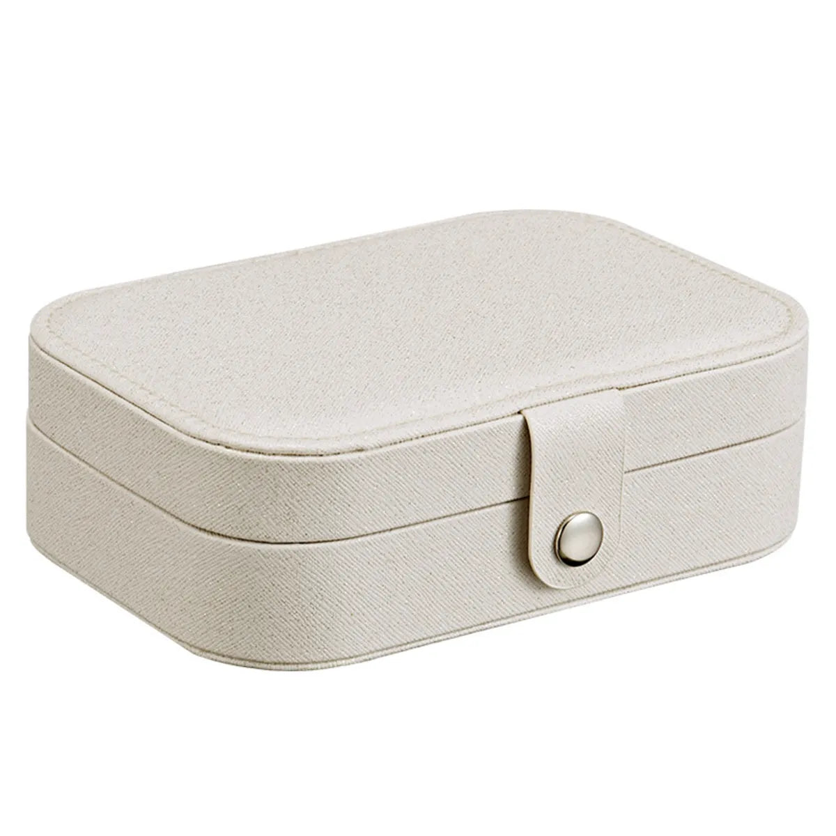 Simple Style Solid Color PU Leather Jewelry Boxes