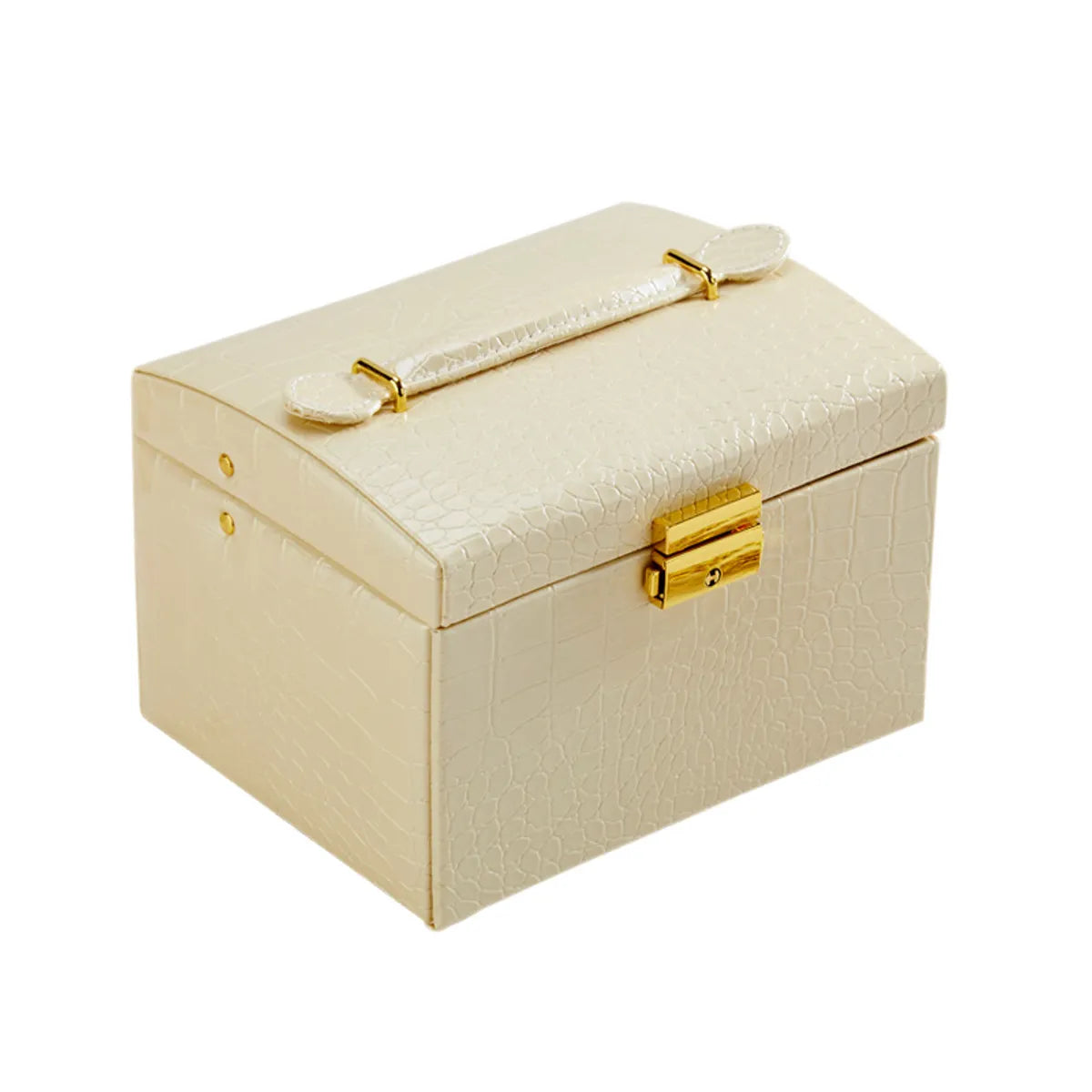 Simple Style Solid Color Pu Leather Jewelry Boxes