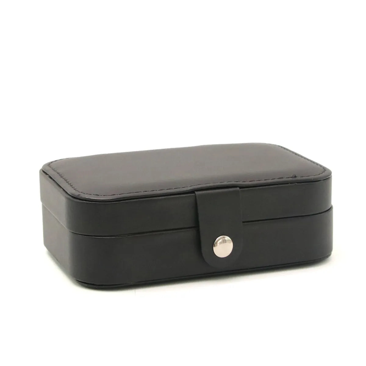 Simple Style Solid Color Pu Leather Jewelry Boxes