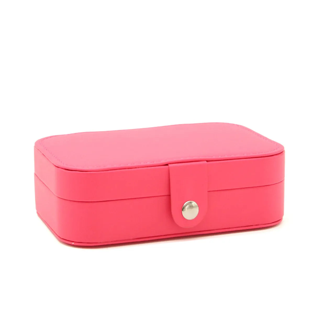 Simple Style Solid Color Pu Leather Jewelry Boxes