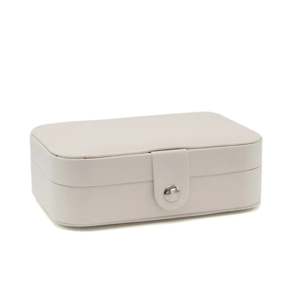 Simple Style Solid Color Pu Leather Jewelry Boxes