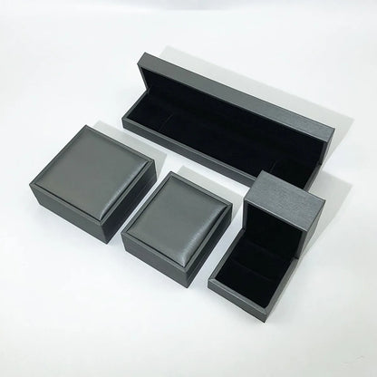 Simple Style Solid Color Pu Leather Jewelry Boxes