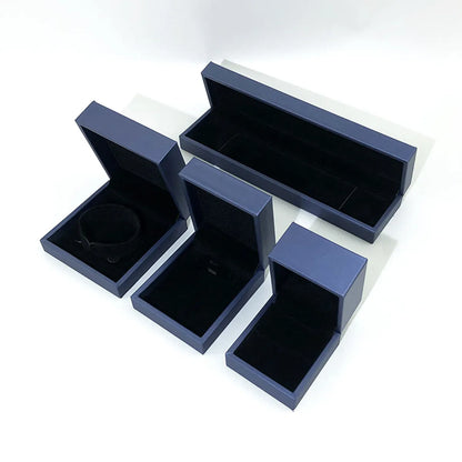 Simple Style Solid Color Pu Leather Jewelry Boxes