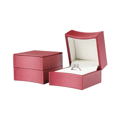 Simple Style Solid Color Pu Leather Jewelry Boxes