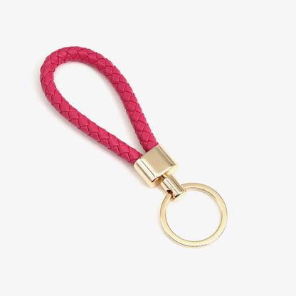 Simple Style Solid Color Pu Leather Unisex Bag Pendant Keychain