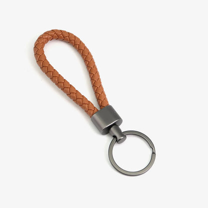 Simple Style Solid Color Pu Leather Unisex Bag Pendant Keychain