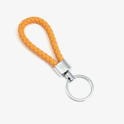 Simple Style Solid Color Pu Leather Unisex Bag Pendant Keychain