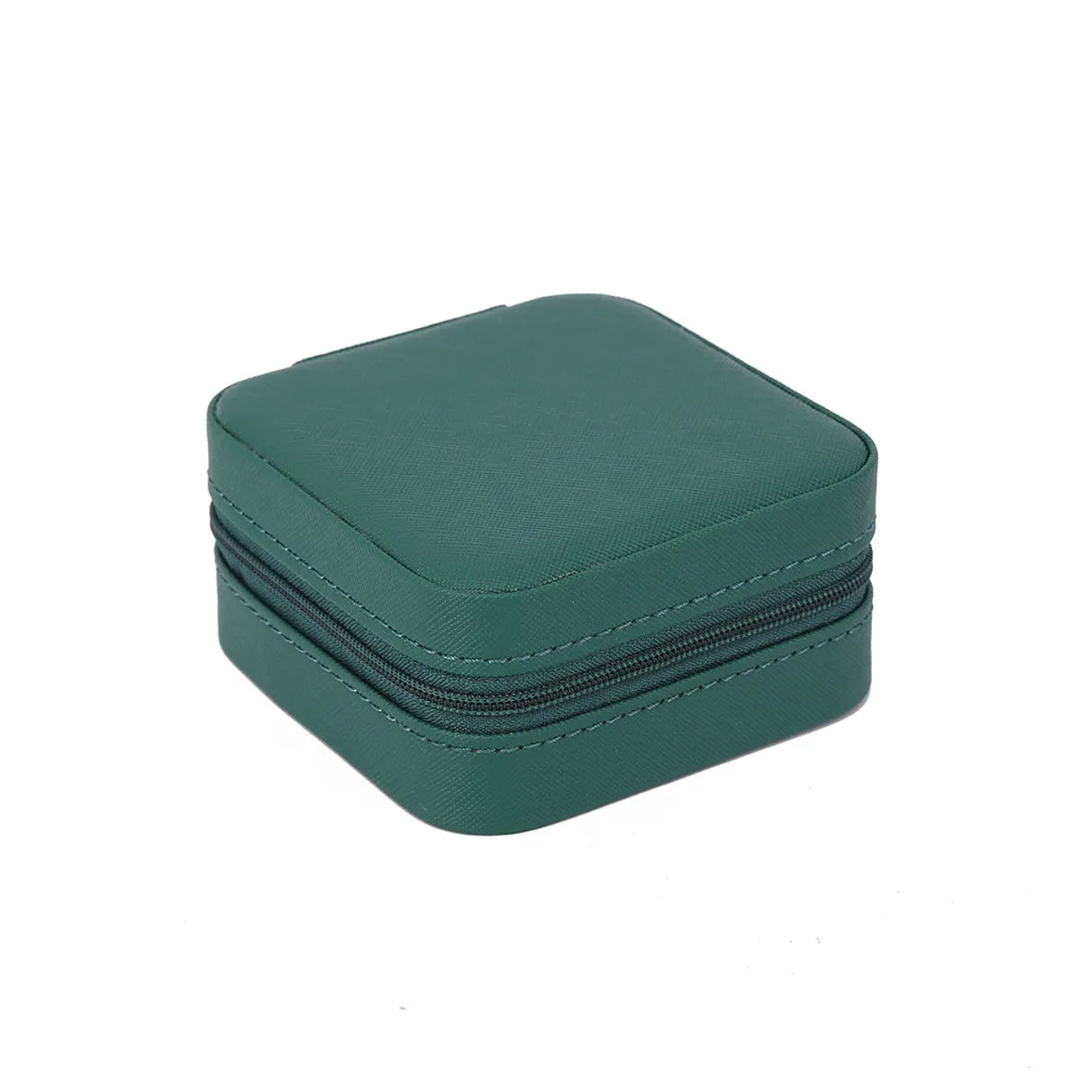 Simple Style Solid Color Pu Leather Velvet Wholesale Jewelry Boxes