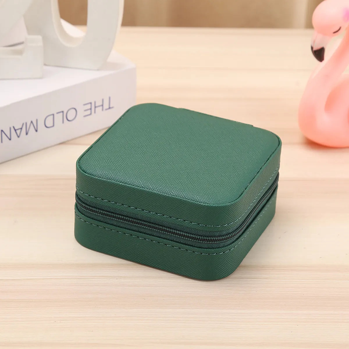 Simple Style Solid Color Pu Leather Velvet Wholesale Jewelry Boxes