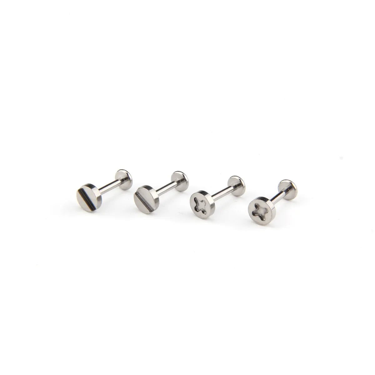 Simple Style Solid Color Pure Titanium Lip Stud In Bulk