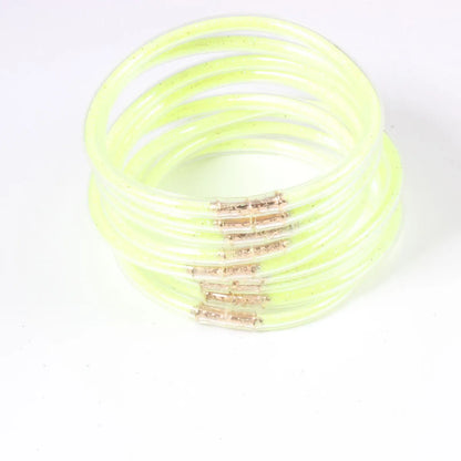 Simple Style Solid Color Pvc Handmade Women'S Wristband