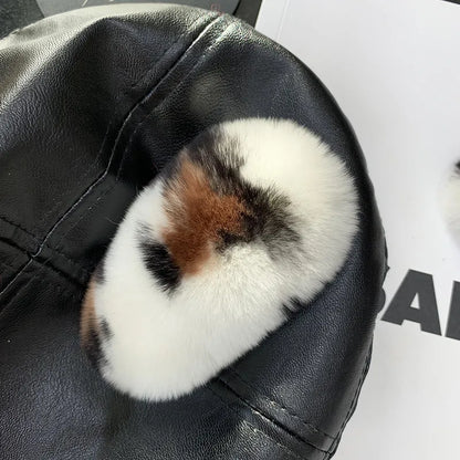 Simple Style Solid Color Rex Rabbit Fur Hair Claws