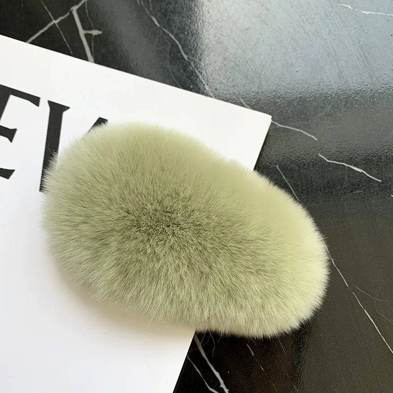 Simple Style Solid Color Rex Rabbit Fur Hair Claws