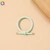 Simple Style Solid Color Rubber Band Metal Hair Tie 1 Piece