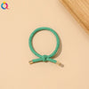 Simple Style Solid Color Rubber Band Metal Hair Tie 1 Piece