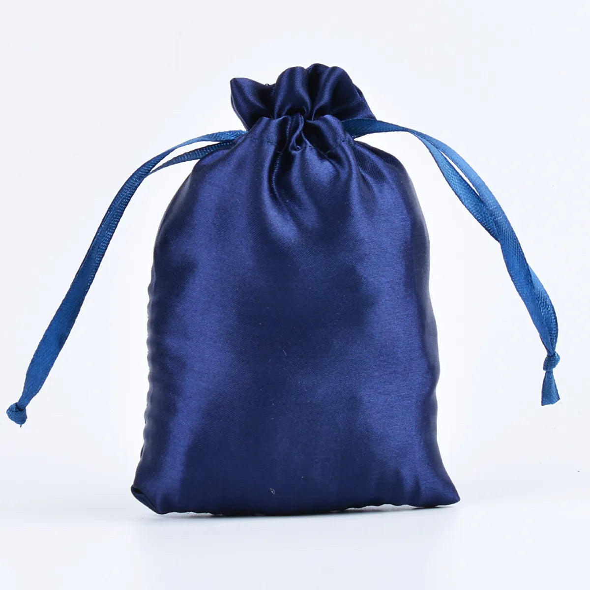 Simple Style Solid Color Satin Drawstring Jewelry Packaging Bags