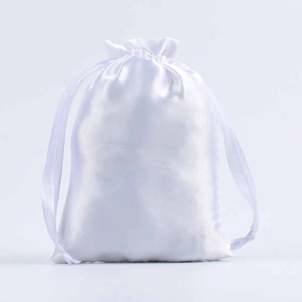 Simple Style Solid Color Satin Drawstring Jewelry Packaging Bags