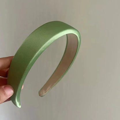 Simple Style Solid Color Satin Handmade Hair Band