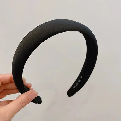 Simple Style Solid Color Satin Handmade Hair Band