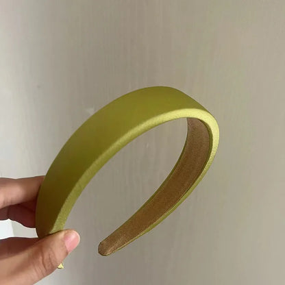 Simple Style Solid Color Satin Handmade Hair Band