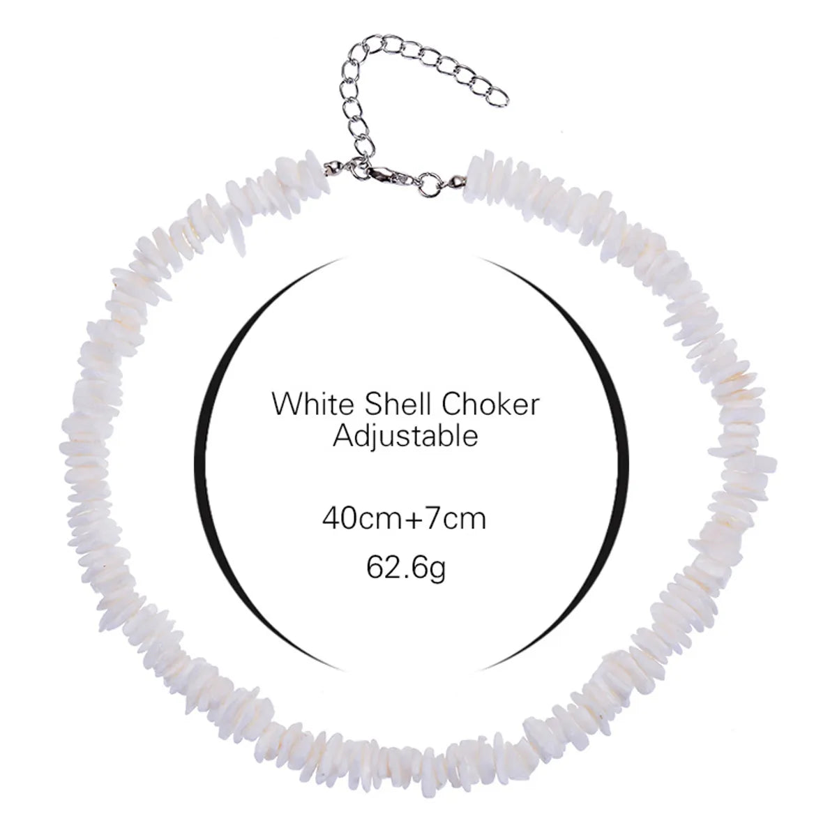 Simple Style Solid Color Shell Beaded Women'S Necklace