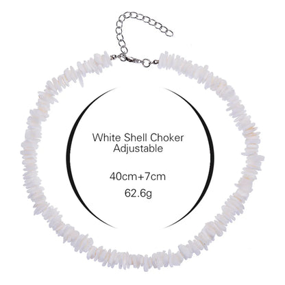 Simple Style Solid Color Shell Beaded Women'S Necklace