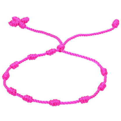 Simple Style Solid Color Silk Thread Braid Unisex Bracelets