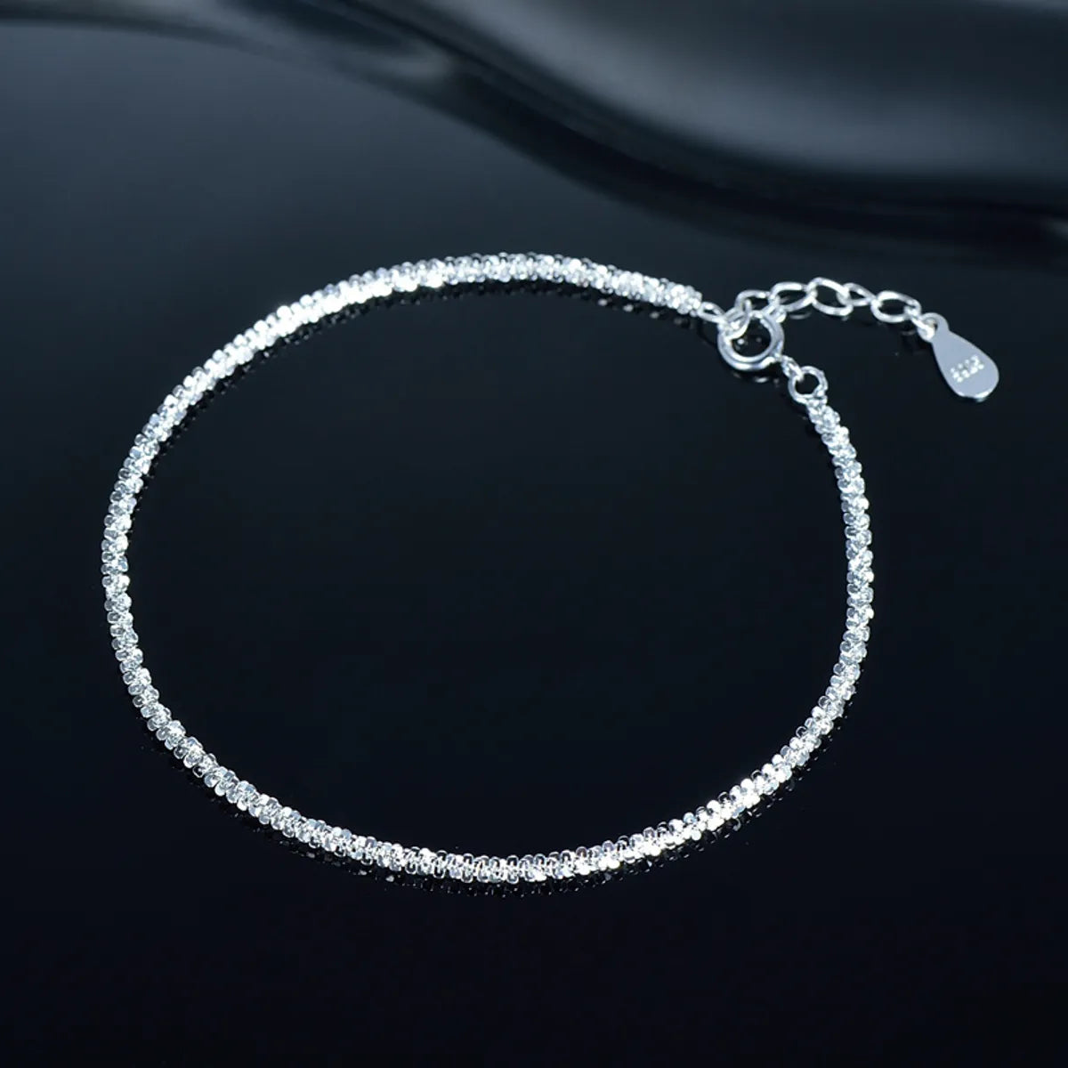 Simple Style Solid Color Silver Plating Bracelets 1 Piece