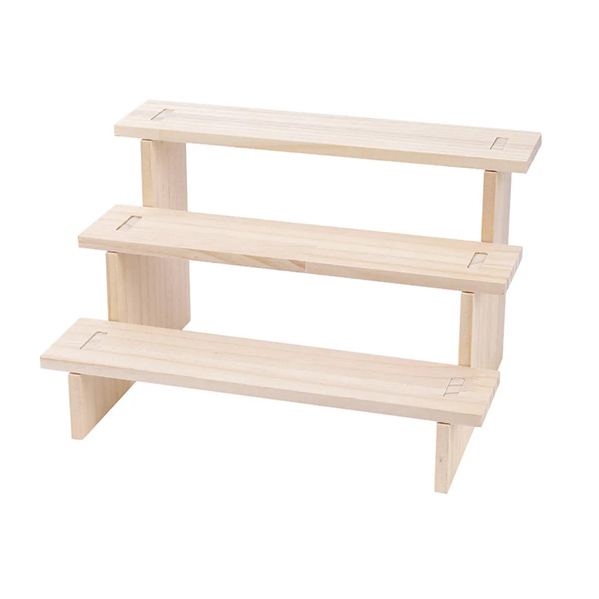 Simple Style Solid Color Solid Wood Jewelry Rack