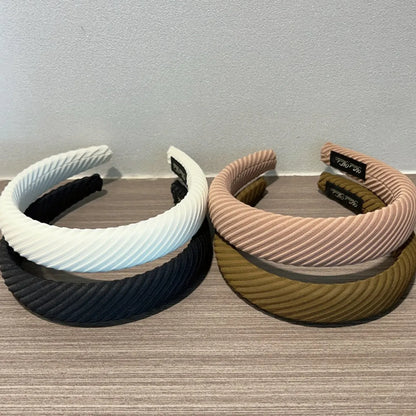 Simple Style Solid Color Sponge Hair Band