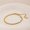 Simple Style Solid Color Stainless Steel 18K Gold Plated Bracelets In Bulk