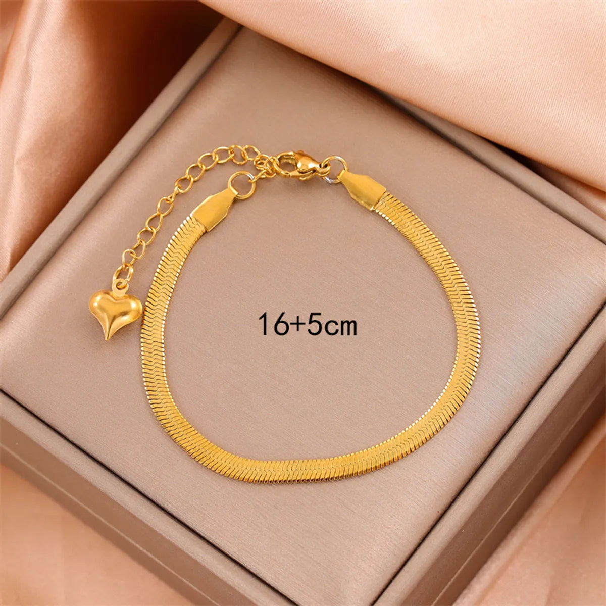 Simple Style Solid Color Stainless Steel 18K Gold Plated Bracelets In Bulk