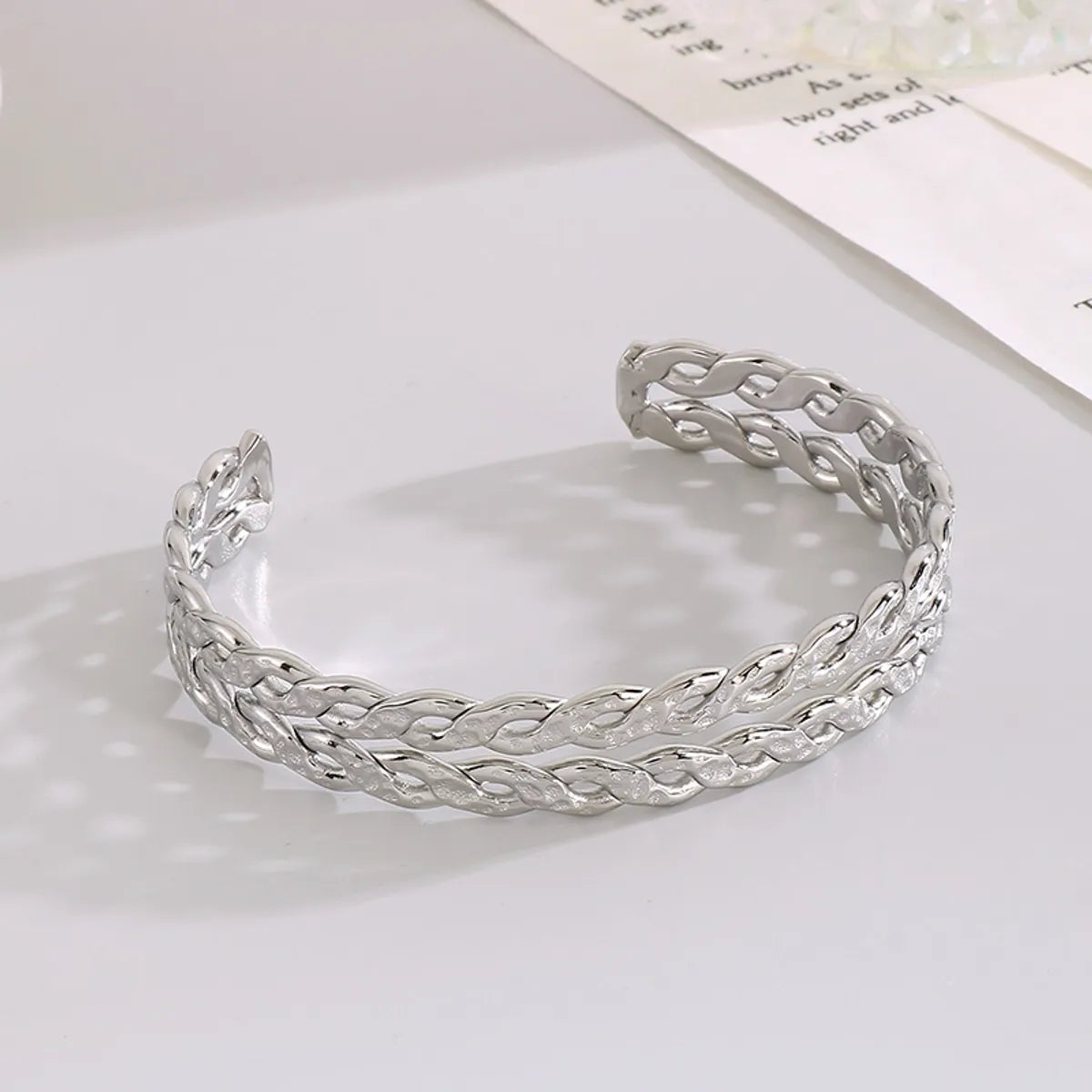 Simple Style Solid Color Stainless Steel Bangle In Bulk