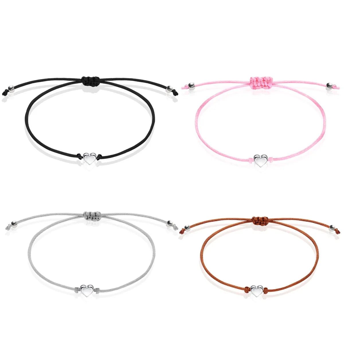 Simple Style Solid Color Stainless Steel Cloth Bracelets