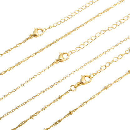 Simple Style Solid Color Stainless Steel Gold Plated Necklace