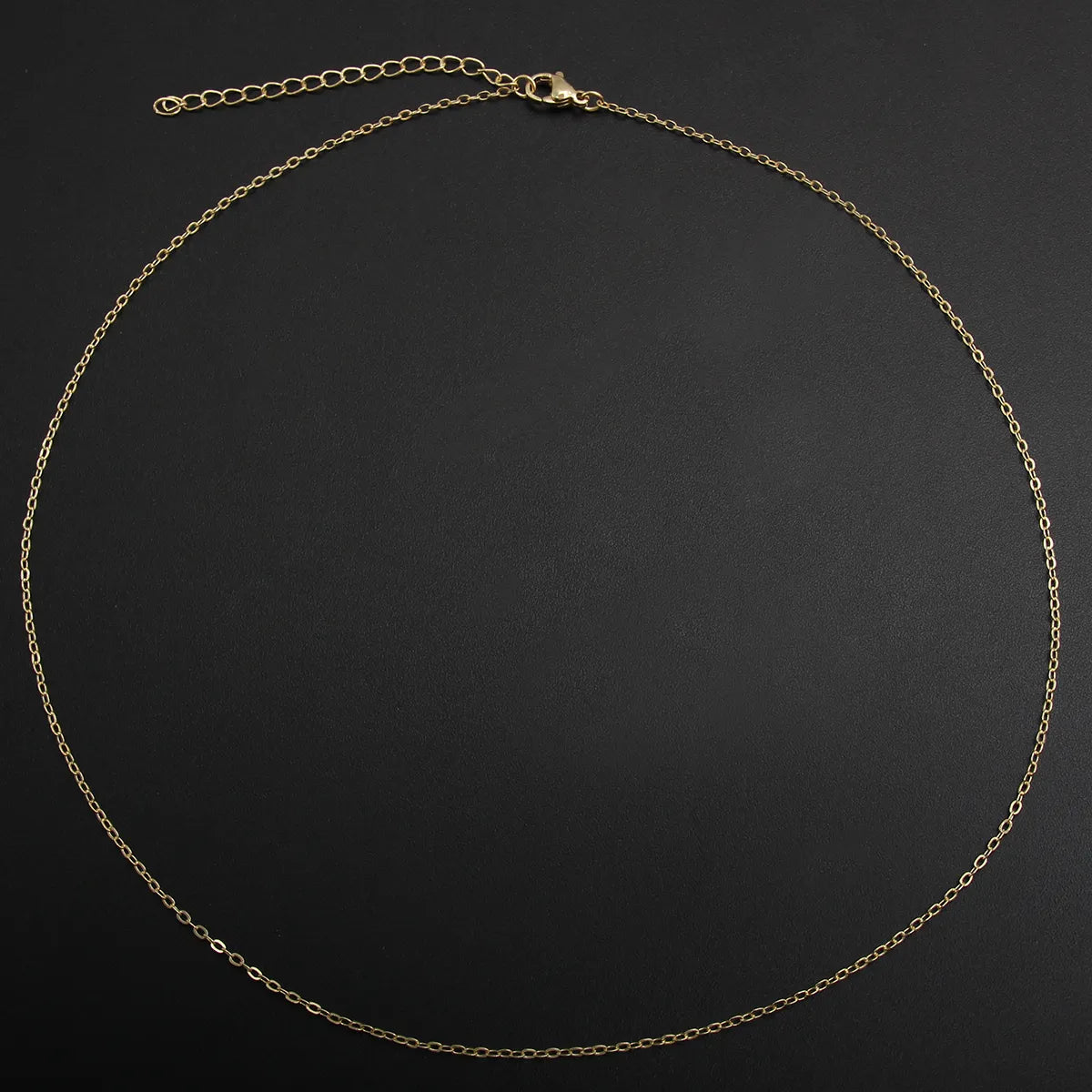 Simple Style Solid Color Stainless Steel Gold Plated Necklace