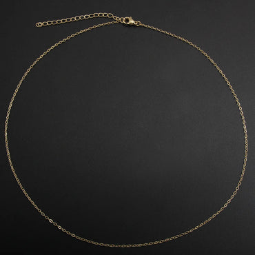 Simple Style Solid Color Stainless Steel Gold Plated Necklace