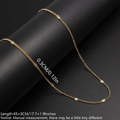 Simple Style Solid Color Stainless Steel Gold Plated Necklace