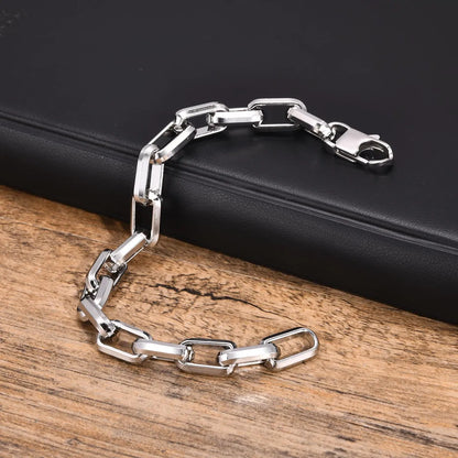 Simple Style Solid Color 304 Stainless Steel Handmade Men'S Bracelets