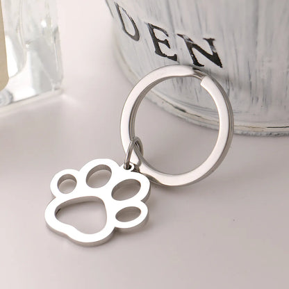 Simple Style Solid Color 201 Stainless Steel Keychain